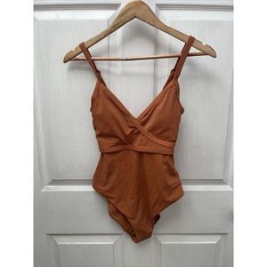 NWOT Andie The‎ Cove One Piece Swimsuit Burnt Orange Chestnut XS / Small